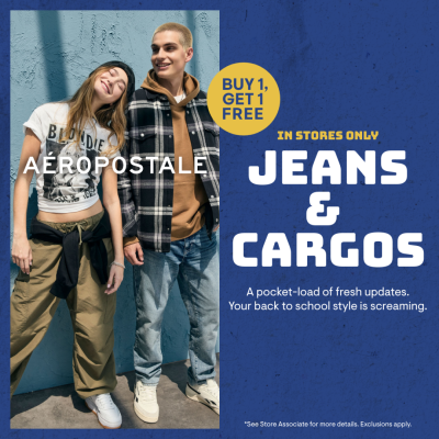 Jeans &amp; Cargos, Buy 1 Get 1 Free! icon
