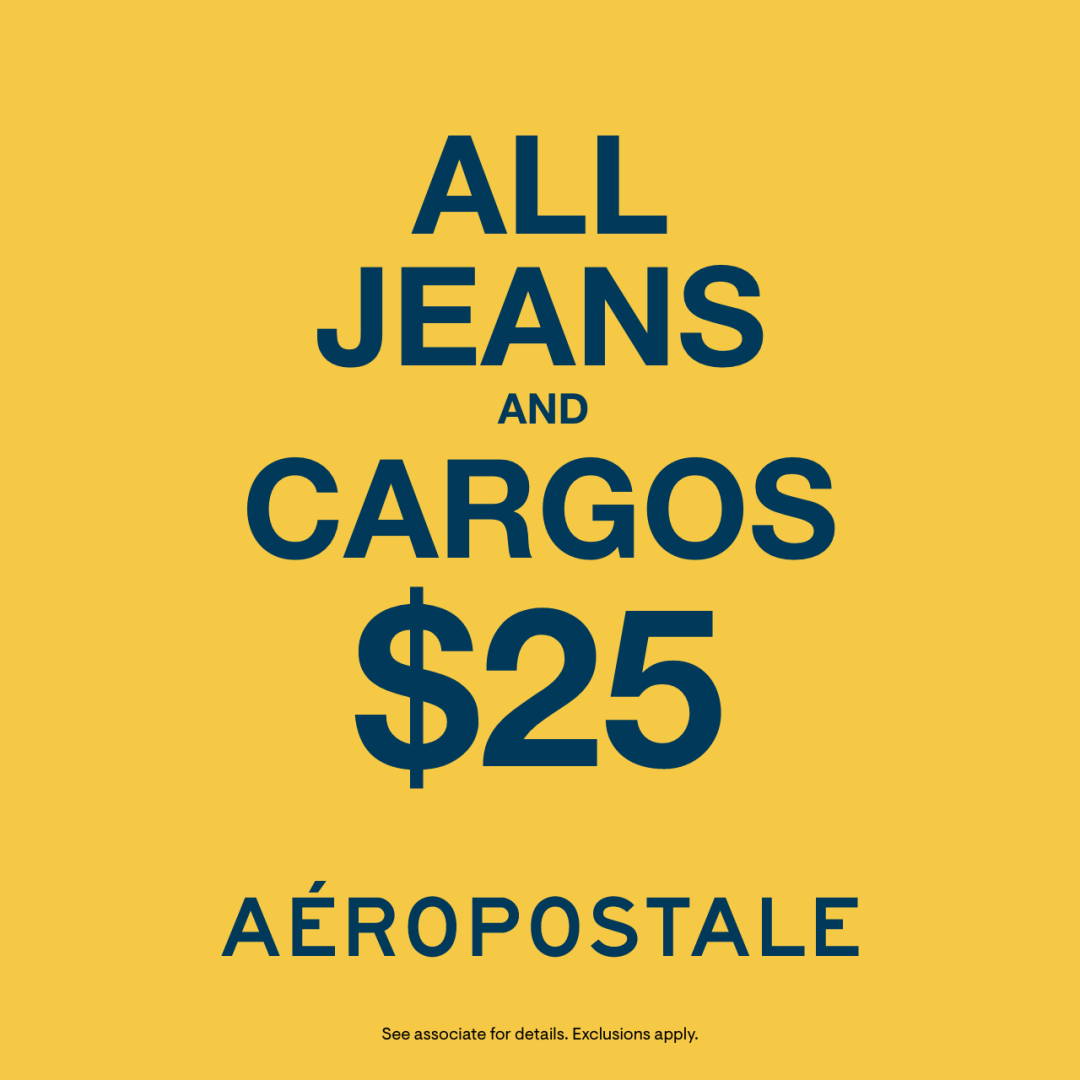 Shop Your Favorite Jeans and Cargos- Now $25! icon